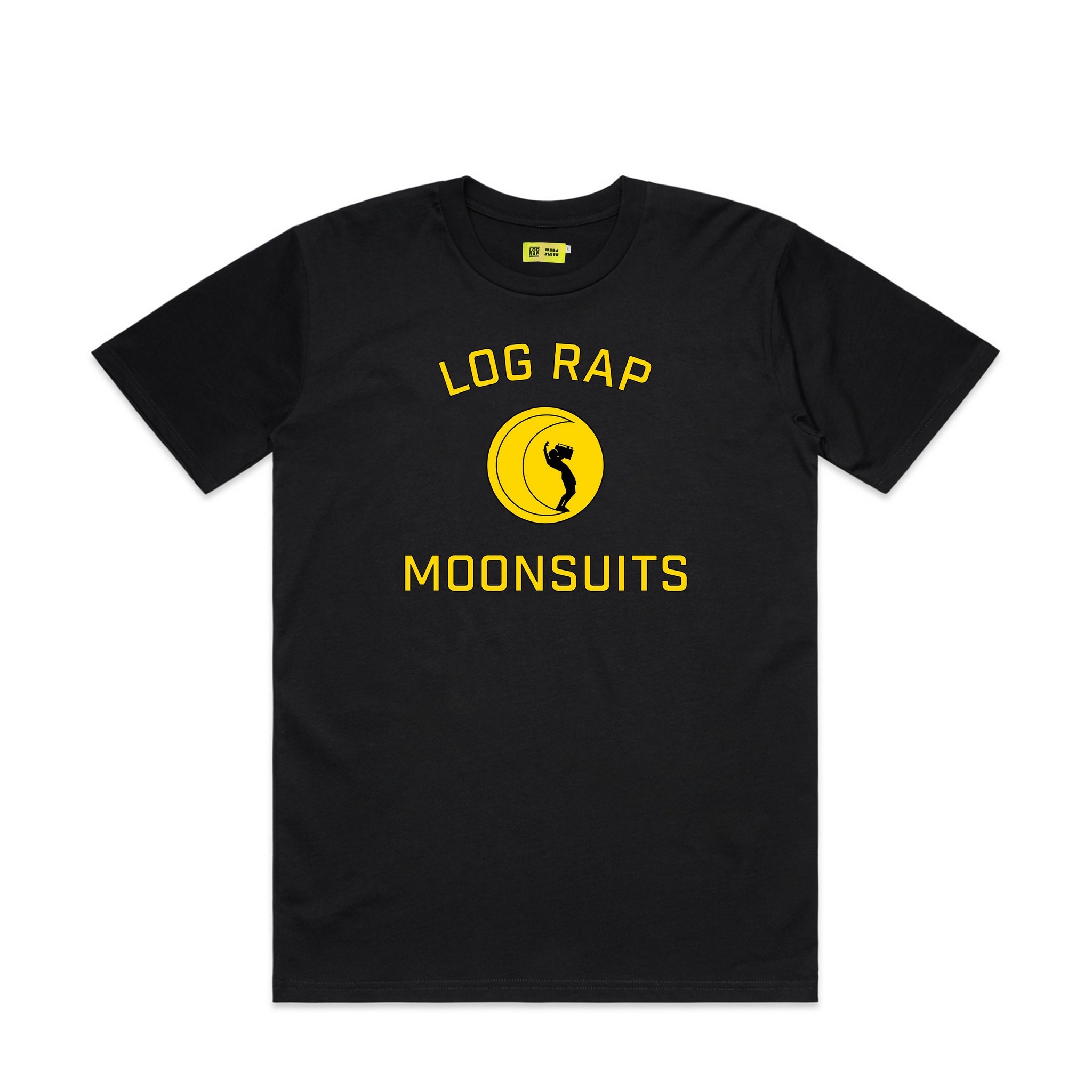 Log Rap Moon Tee BLACK