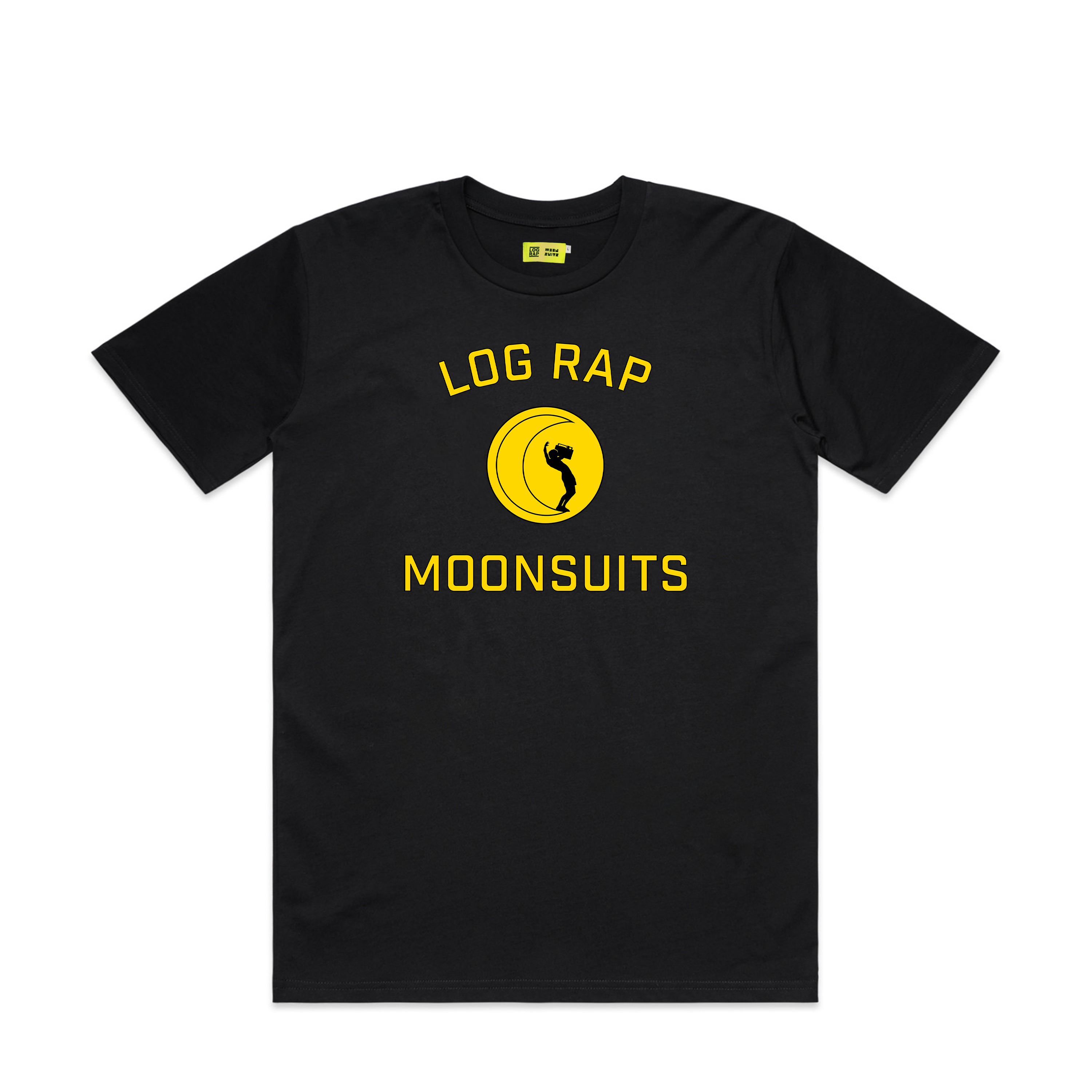 Log Rap Moon Tee BLACK