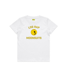 Load image into Gallery viewer, Log Rap Moon Kids Tee WHITE
