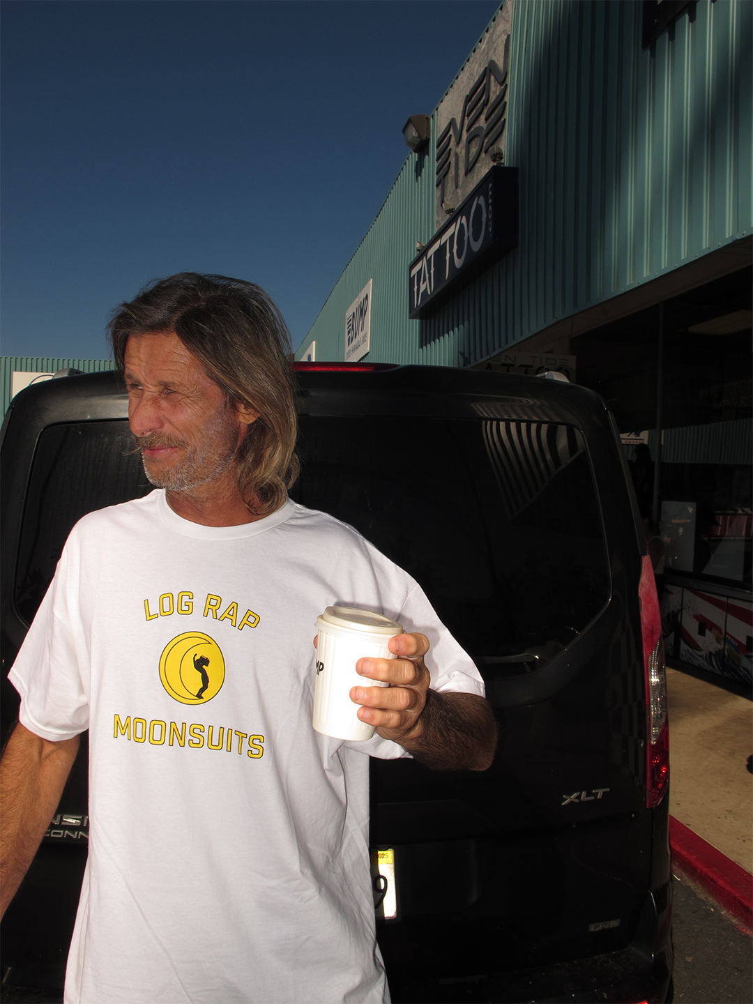 Log Rap Moon Tee WHITE